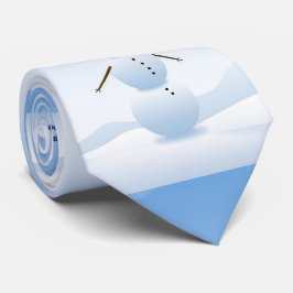 Gravata Cena de inverno com Snowman "deixe-a nevar"