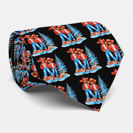 Gravata Cena de Natal do Casal de Cowboy Negro