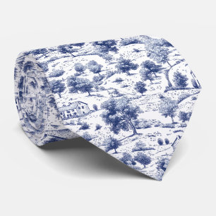 Gravata Cena Rural em Toile Azul (3)