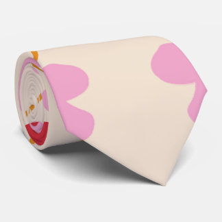 Gravata Cerejas e Flores Padrão Sem Costura