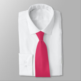 Gravata Cerise Pink Hidden Initials Solid Color Neck Tie
