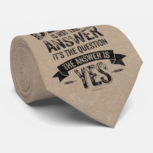 Gravata Cerveja Não É A Resposta (Rolled)