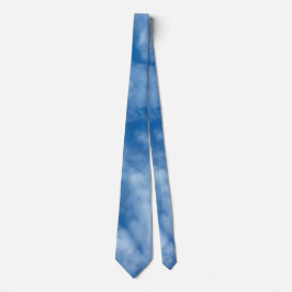 Gravata Céu Azul com Fotografia da Natureza das Nuvens