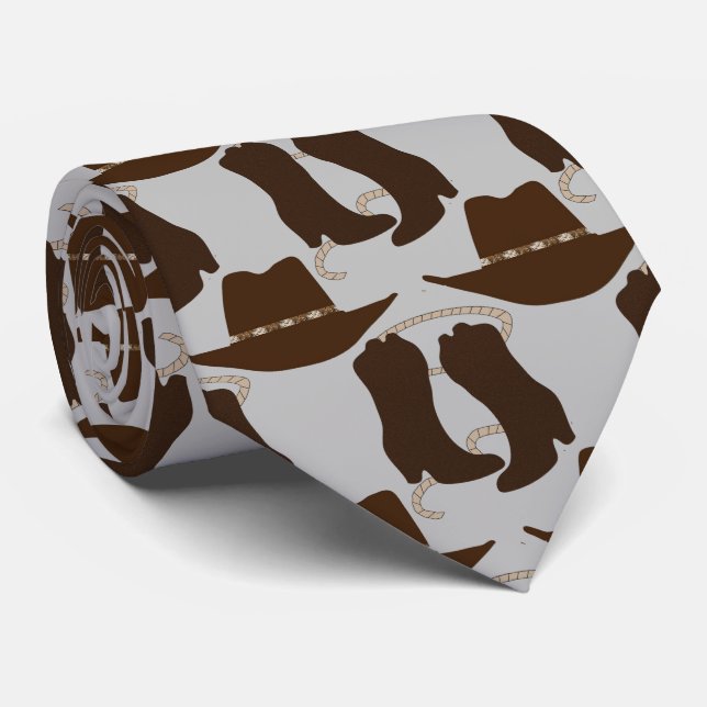 Gravata Chapéu e Raízes do Cowboy Ocidental (Rolled)