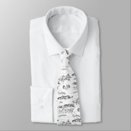 Gravata Chattanooga Toile preto e branco