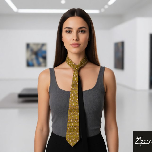 Gravata Cheeky Monkey Pattern (Criador carregado)