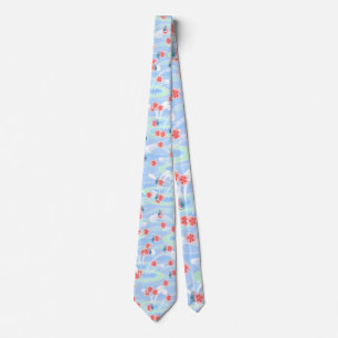 Gravata Cherry Blossom Rainstorm Tie