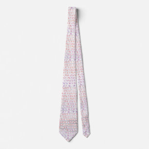 Gravata Chevron cor-de-rosa e branco da zebra
