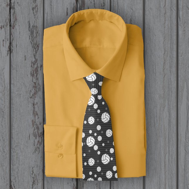 Gravata Chevron de Voleibol da Cinza Escura (Criador carregado)