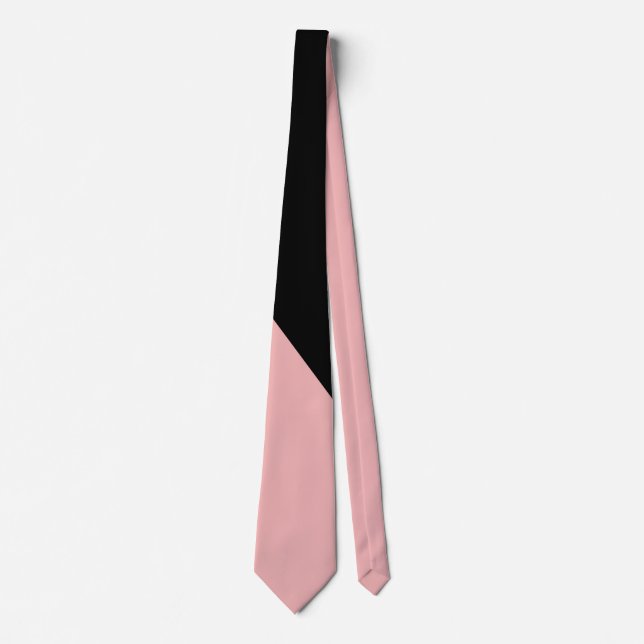 Gravata Chic Preto-Rosa-Elegante (Frente)