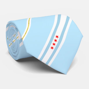 Gravata Chicago (Illinois) — bandeira da cidade Neck Tie