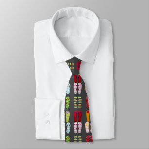 Gravata chinelos de moda moderna engraçados sandálias co