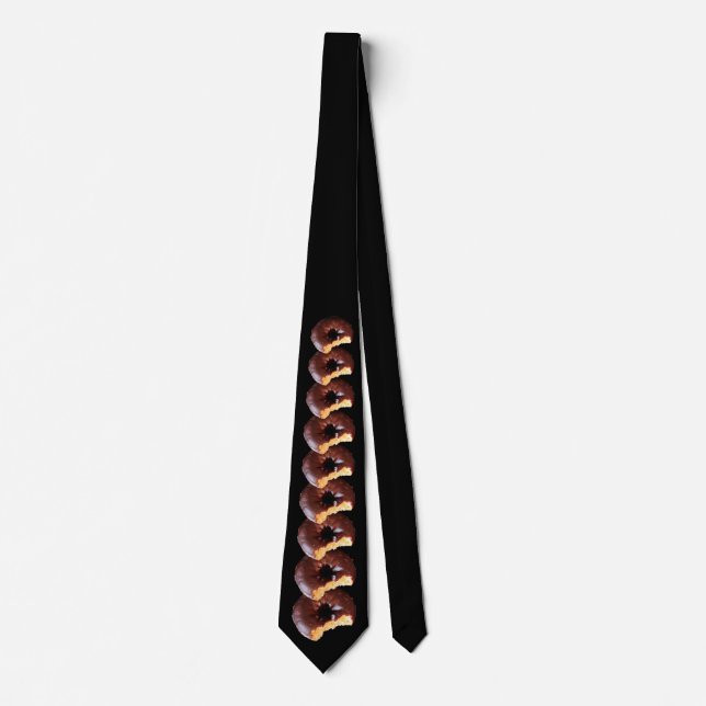 Gravata Chocolate Frosted Donut Food Photography Pattern (Frente)