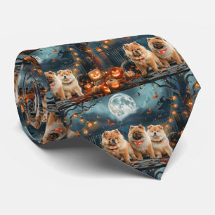 Gravata Chow Chow Halloween Spooky
