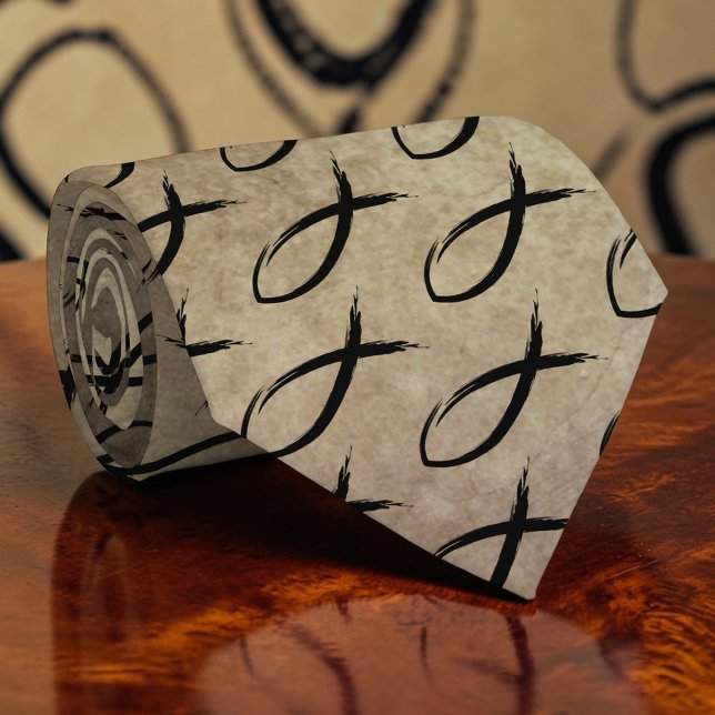 Gravata Christian Fish Christianity Custom Necktie (Criador carregado)