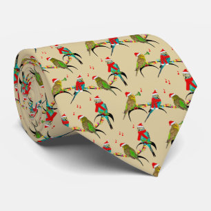 Gravata Christmas Budgie Frenzy Tie (Dourado)
