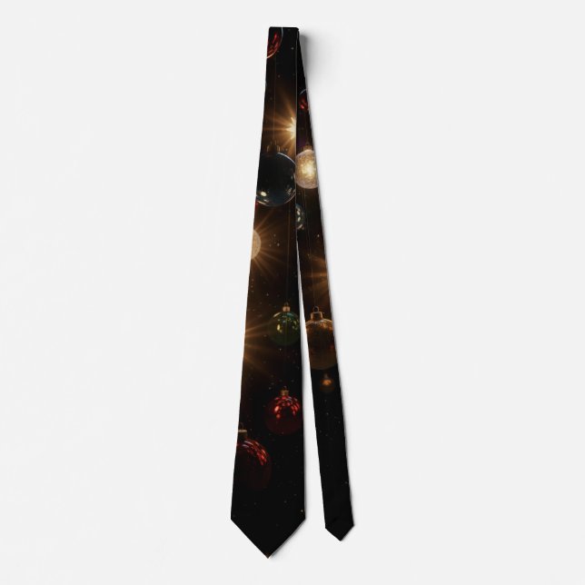 Gravata Christmas Bulbs Neck Tie AI Used (Frente)