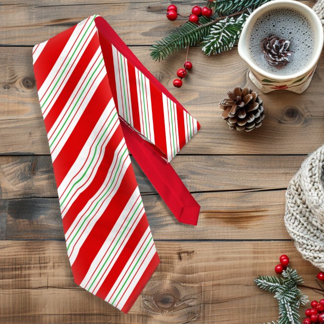 Gravata Christmas Candy Cane Stripes ID259 (Criador carregado)