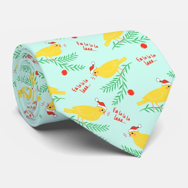 Gravata Christmas Singing Canary Pattern (Rolled)