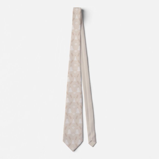 Gravata "Christmas Tree Subtle Blush Tom sobre Tom (Frente)