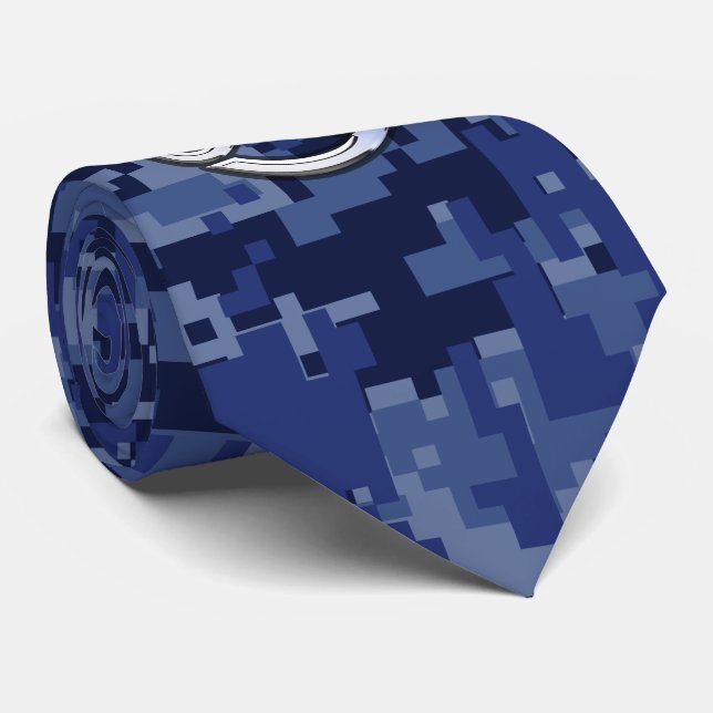 Gravata Chrome Like Cancer Sign on Blue Digital Camo (Rolled)
