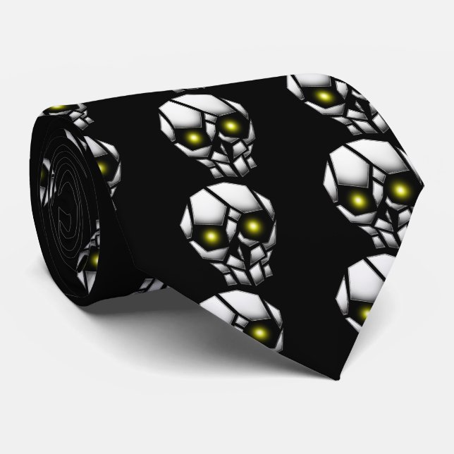 Gravata Chrome Plated Skull with Glowing Eyes (Rolled)