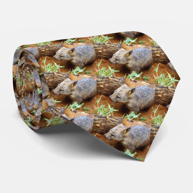 Gravata Cicatrizes de Batalha de Wombat Australiano, (Rolled)