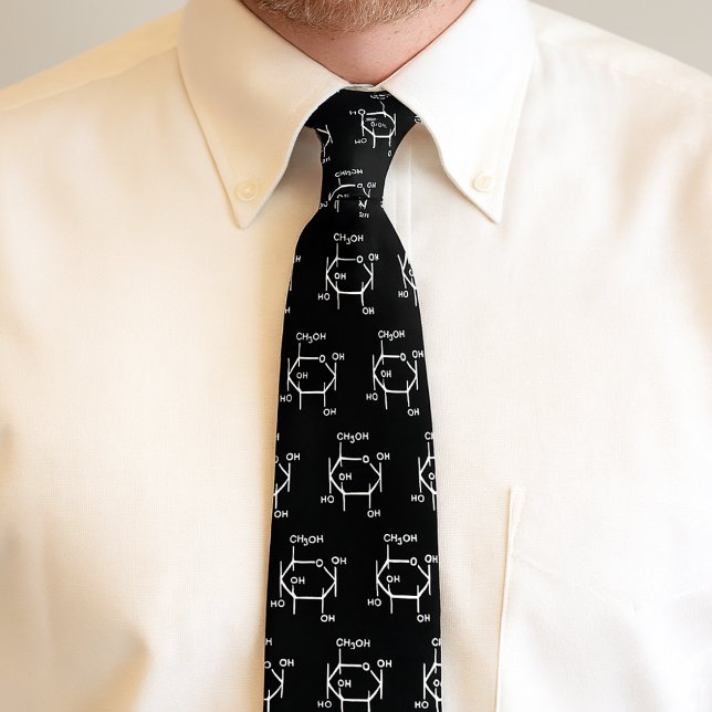 Gravata Ciência da Química da Molécula de Glicose (Glucose Molecule Chemistry Science Themed Neck Tie)