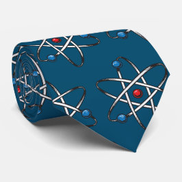 Gravata Ciência do Professor de Padrão Molécula Atom Azul