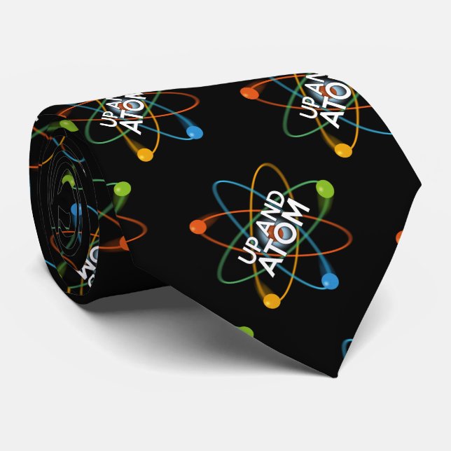 Gravata Ciência UP AND ATOM (Rolled)
