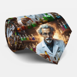 Gravata Cientista Num Laboratório Misturando Poções,