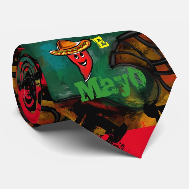 Gravata Cinco de Mayo (Rolled)