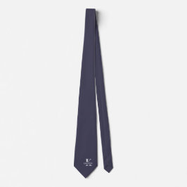 Gravata Cinza Ardósia Monograma + Nome Elegante