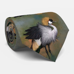 Gravata Cinza Crane Bird Tie