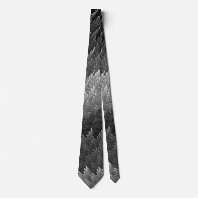 Gravata Cinza de aço Tewter Tartan Feather Tie (Frente)