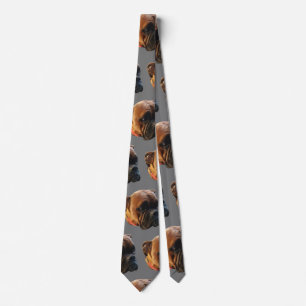 Gravata Cinza De Copo De Fotos De Cão Personalizado