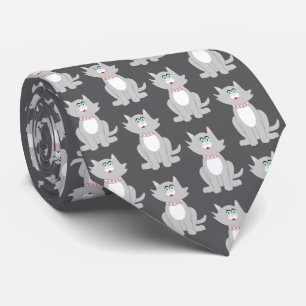 Gravata Cinza de Gato de Design