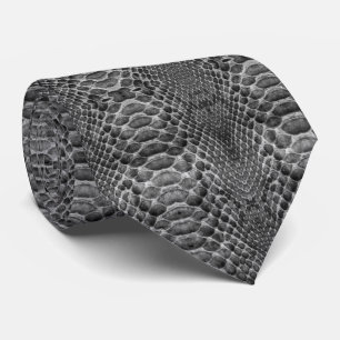 Gravata Cinza Faux Snakeskin de Design