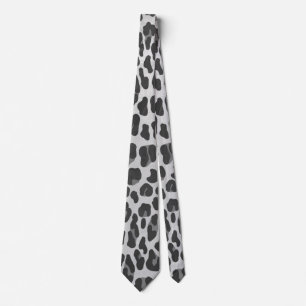 Gravata Cinza-leopardo e Impressão-luz