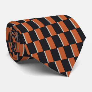Gravata Cinza Prata Azul Marinho Laranja Vermelho Padrão