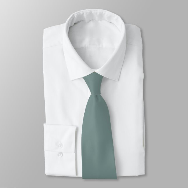 Gravata Cinza Sólido Verde Azul Egeu Design (Amarrado)
