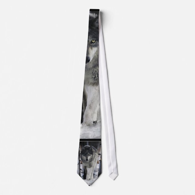 Gravata Cinza Wolf Wildlife Tie (Frente)