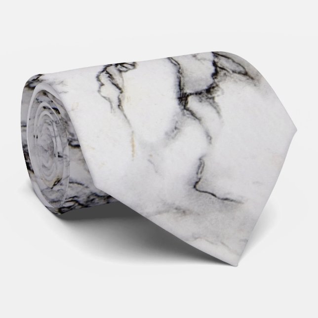 Gravata Cinzas Brancas Elegantes E Grãos Pretos (Rolled)