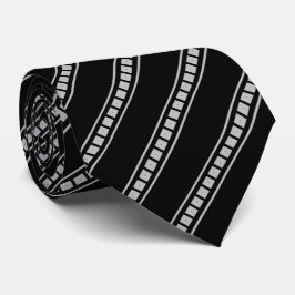 Gravata Cinzas Negras Caixas Striped