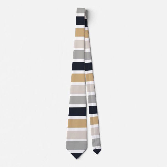 Gravata Cinzas, Preto e Latão (Frente)