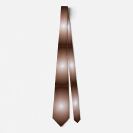 Gravata Círculo Geométrico 3D Escuro Mocha Mousse Branco