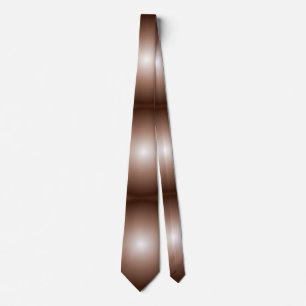 Gravata Círculo Geométrico 3D Escuro Mocha Mousse Branco