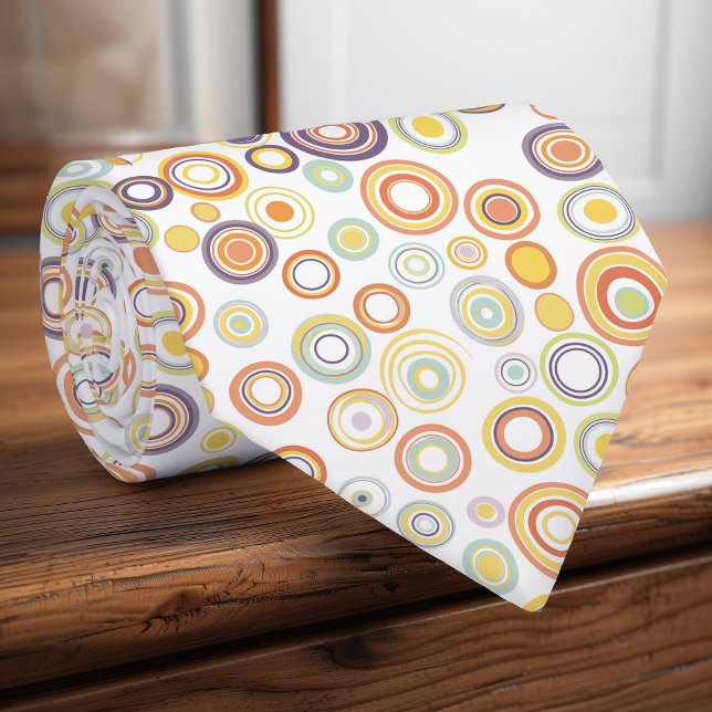 Gravata Círculos de outono Retro (Criador carregado)