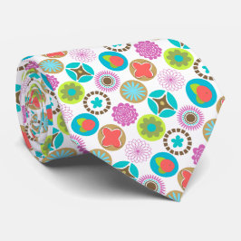 Gravata Círculos Geométricos Desenhados à Mão Design