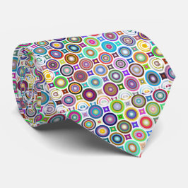 Gravata Círculos prismáticos abstratos